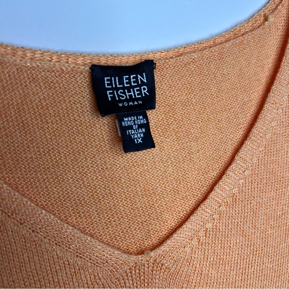 Eileen Fisher Washable Wool Crepe Tank Top Knit V‎ Neck D9 - Picture 3 of 5